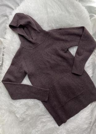 Толстовка кашемировая теплая тёмная бордовая j.crew, производство италия.