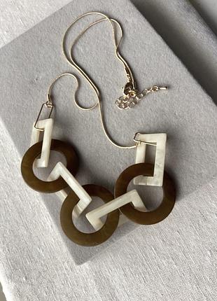 Підвіска ланцюг колье золотистого тону