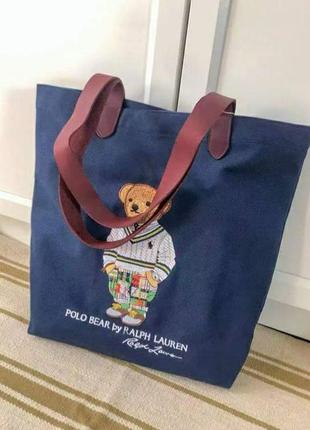 Сумка шопер ralph lauren tote unisex - tote bag