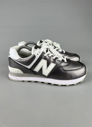 Женские кожаные кроссовки new balance 574 оригинал