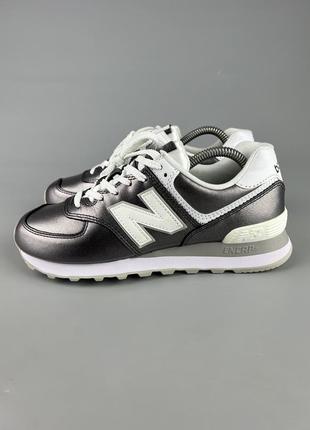 Женские кожаные кроссовки new balance 574 оригинал2 фото