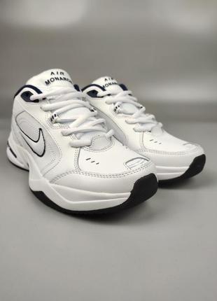 Кроссовки nike air monarch iv white blue4 фото