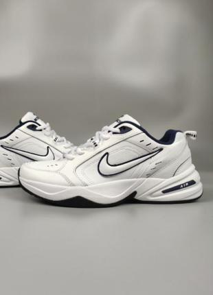 Кроссовки nike air monarch iv white blue1 фото