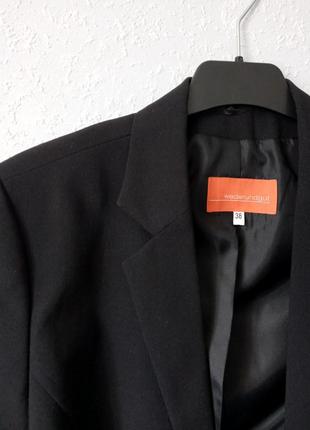 Пиджак кроп жакет укороченный черный4 фото