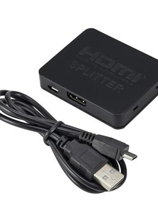 Комутатор hdmi 1x2 порту, fullhd, 3d, спліттер, розгалужувач, компактний