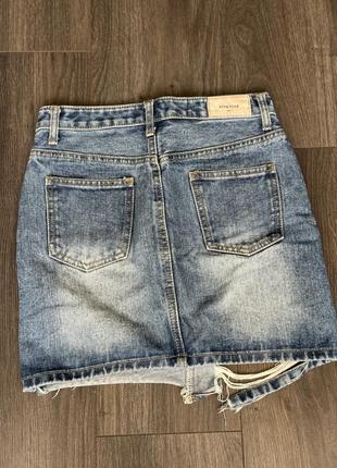 Стильная джинсовая юбка xs/s1 фото