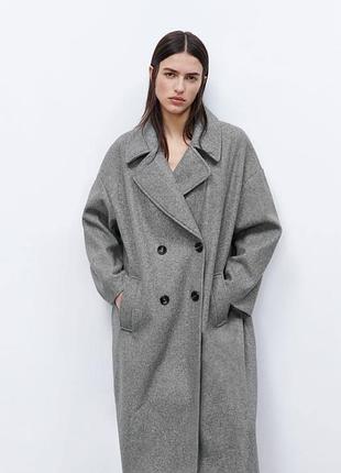 Пальто zara сіре 5