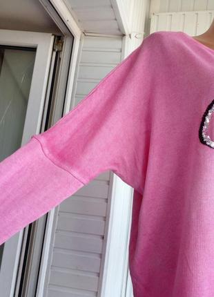 Італійський тонкий трикотажний светр джемпер оверсайз великого розміру батал4 фото