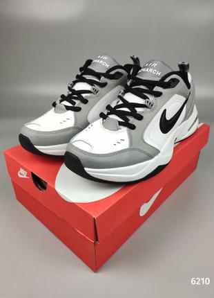 Кроссовки nike air monarch iv white grey black4 фото