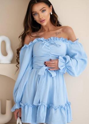 Платье с открытыми плечиками 4