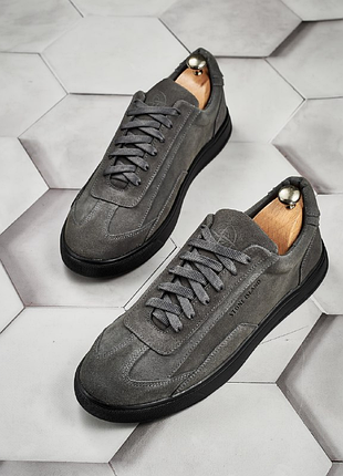 Кросівки чоловічі stone island стонік сірі