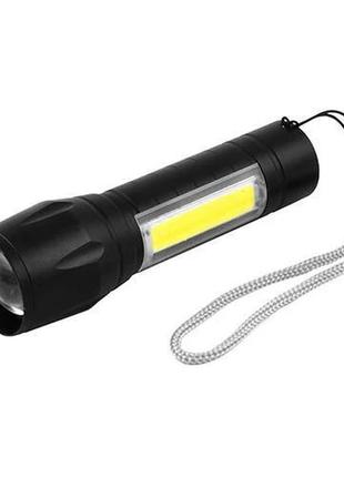 Ліхтарик ручний акумуляторний bl 511 cob microusb із кейсом