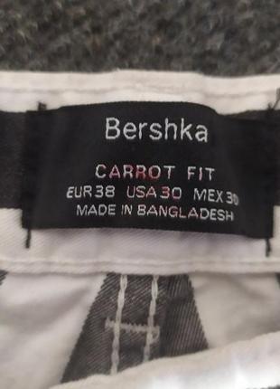Штани, джинси bershka чорно-білі смугасті 38 р. м2 фото