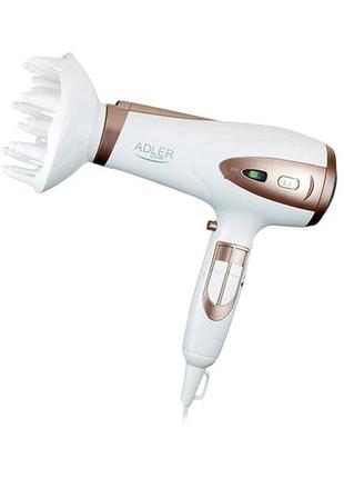 Фен для волосся з іонізатором adler ad 2248 2200 w white