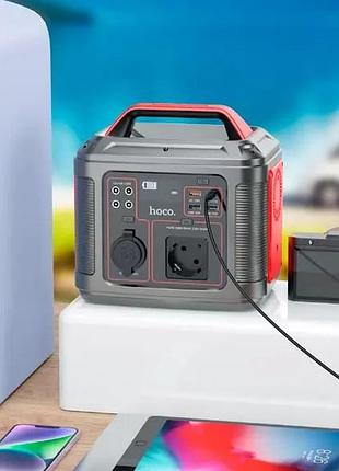 Портативная зарядная станция hoco db28 80000mah 300w 3usb/type-c/ac pd/qc