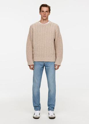 Мужские хлопковые прямые джинсы arket men regular straight jeans2 фото