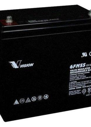 Аккумулятор свинцово-кислотный vision 6fm55e-x 12v/55ah/vrla-agm