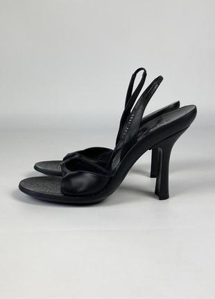 Туфли / босоножки gucci italy 🇮🇹 black 106 1392 на высоком каблуке черный размер 38 1/2 c оригинал