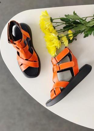 Стильные натуральные сандалии босоножки кожа8 фото