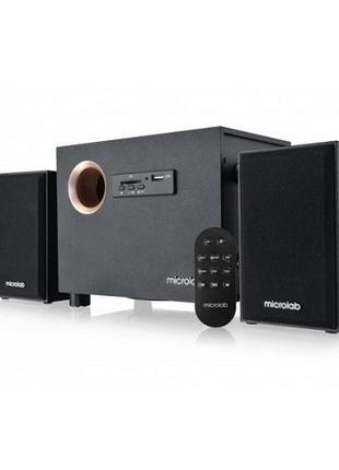 Акустическая система 2.1 microlab m-105r 10вт ду/fm 2хrca usb black