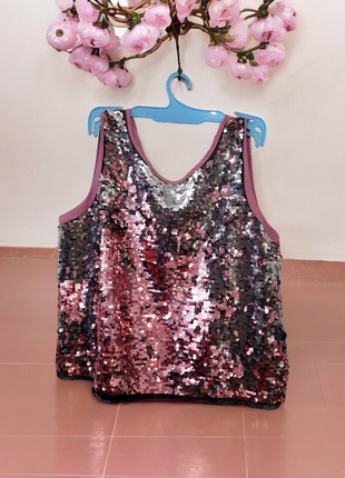 Подростковый топ с пайетками вискоза