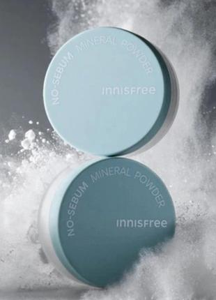 Матуюча пудра для обличчя innisfree no sebum mineral powder 5g