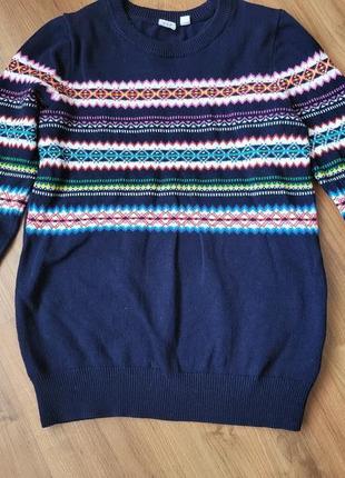 Gap фирменный теплый женский свитер джемпер гап геп с орнаментом хлопка