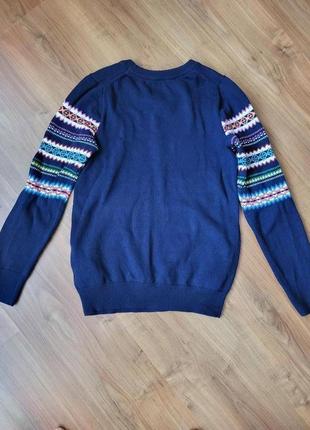 Gap фирменный теплый женский свитер джемпер гап геп с орнаментом хлопка