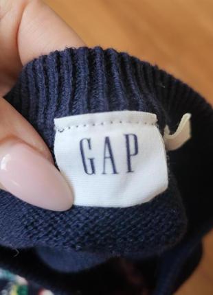 Gap фирменный теплый женский свитер джемпер гап геп с орнаментом хлопка