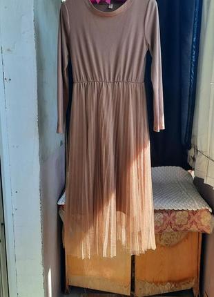 Сукня з фатиновою юбкою плісе4 фото