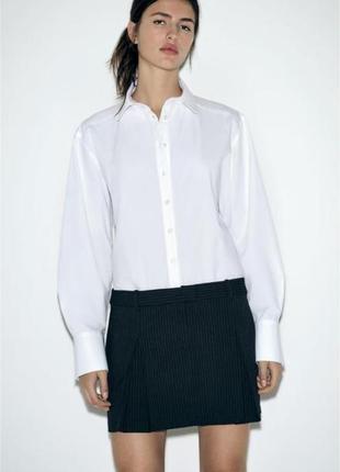 Комбинированное платье рубашка рубашка юбка юбка zara