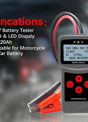 Анализатор акб lancol micro 200 pro (рус.меню, usb, про версия )