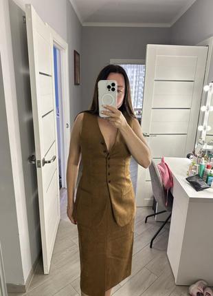 Замшева жилетка h&m