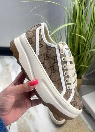 Кеды на платформе в стиле гуччи gucci