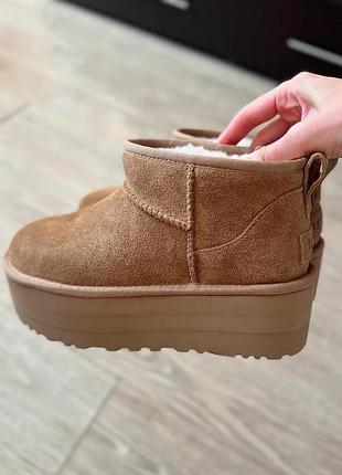 Ugg classic ultra mini platform зимние сапоги угги платформ