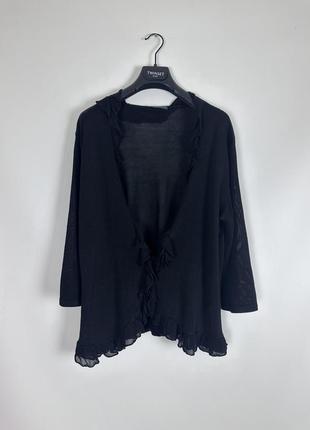Кардиган с рюшами XL / 58 uk 20