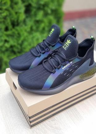 Кросівки adidas zx boost  чорні з неоном5 фото
