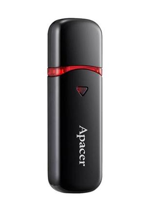 Флеш-накопитель, флешка apacer usb2.0 ah333 32gb black ap32gah333b-1)
