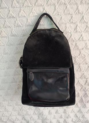 Рюкзак натуральна шкіра замша