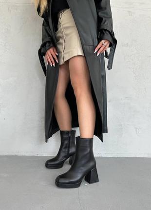 Женские кожаные ботильоны