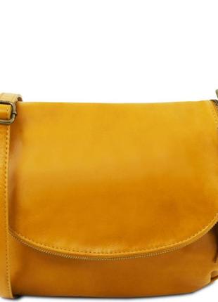 Женская кожаная сумка на плечо tuscany leather bag tl141223 (коньяк)
