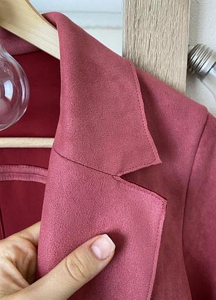Замшевый розовый тренч плащ накидка zara под замш женский весенний малиновый пудровый