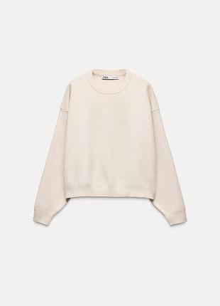 Базовый женский свитшот кофта реглан zara на укороченный манжете