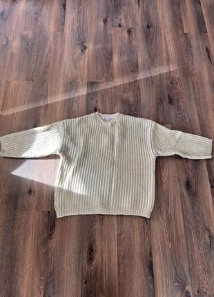Металлический свитер zara