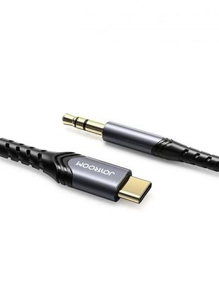 Кабель joyroom audio type-c to 3.5mm port audio cable sy-a03 1м черный