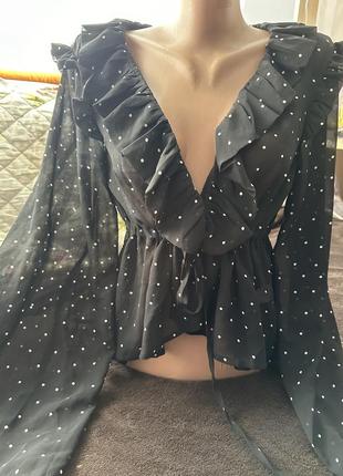 Блуза в горох2 фото