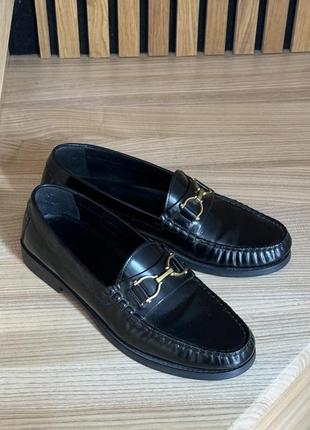 Лоферы кожаные massimo dutti