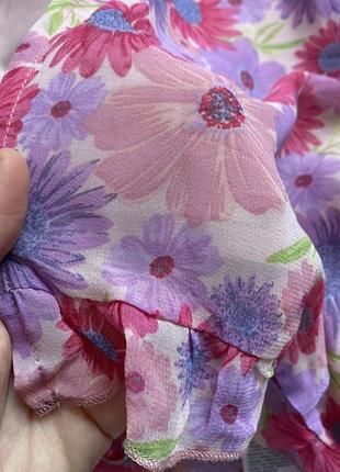 Шифоновое платье макси в цветы батал7 фото