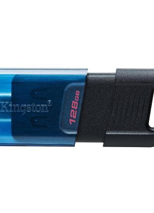 Флэш память/флешка kingston dt80m/128gb usb 3.2/type-c черный с синим