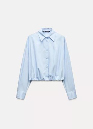 Рубашка женская голубая zara new